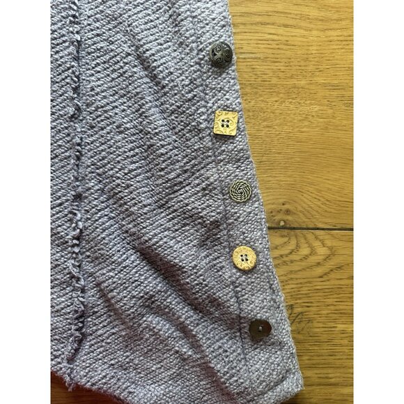 Soft Surroundings Breakwater Tunic Sweater Women Sz Medium Purple Knit Cowl Neck - Picture 5 of 12